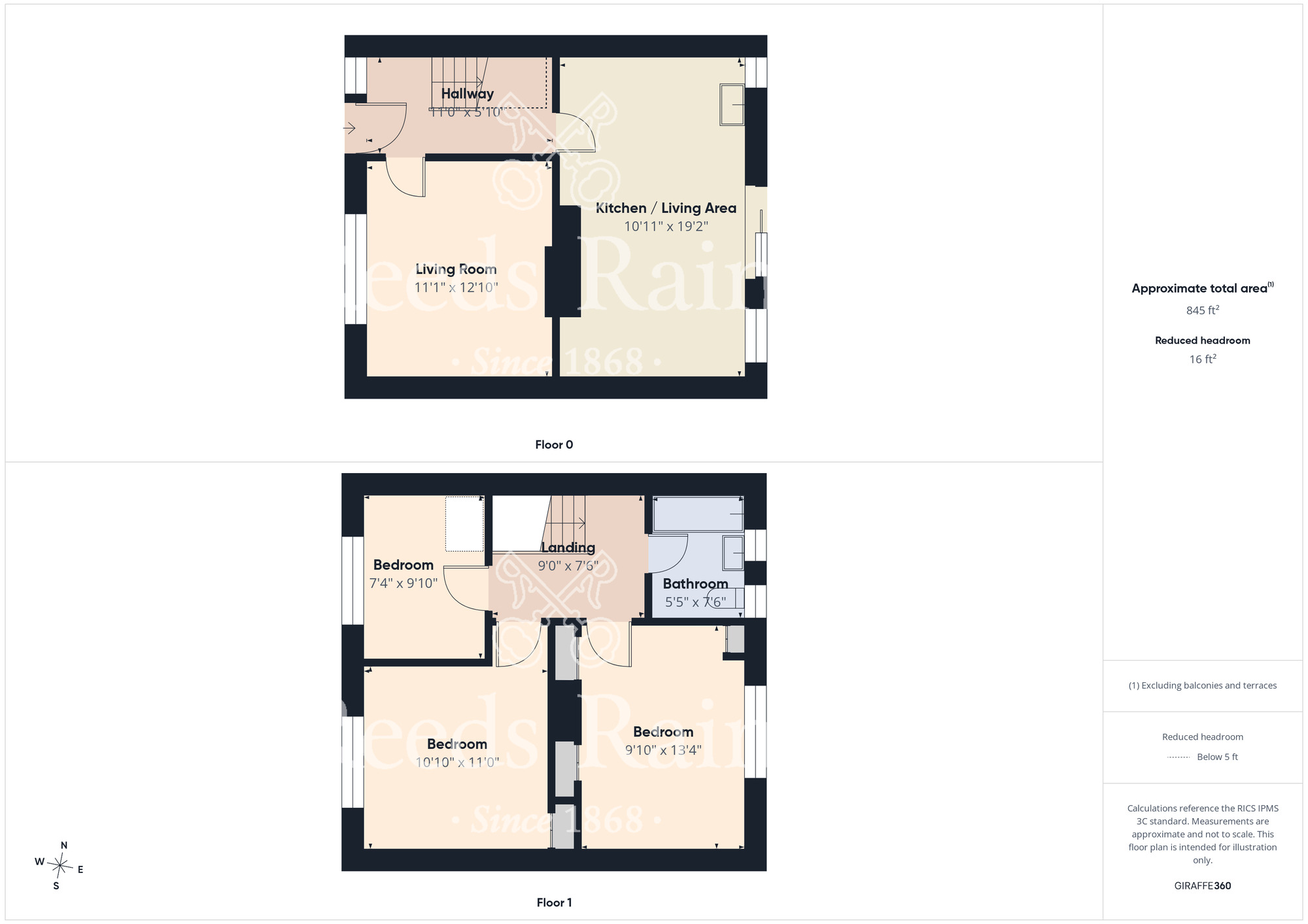 Floorplan of 3 bedroom Mid Terrace House for sale, Herdborough Road, Eastfield, North Yorkshire, YO11