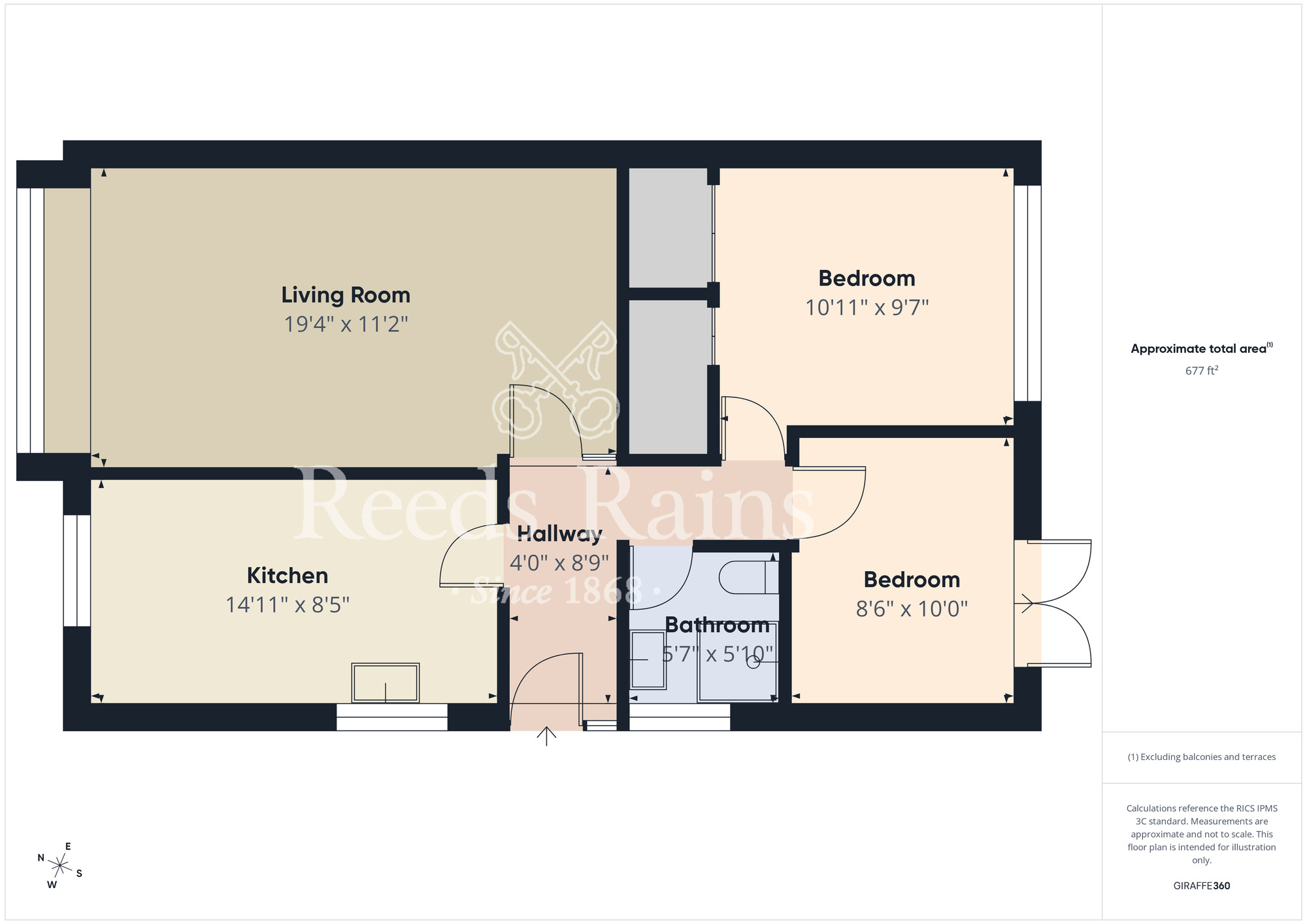 Floorplan of 2 bedroom Semi Detached Bungalow for sale, Rosemoor Close, Hunmanby, North Yorkshire, YO14