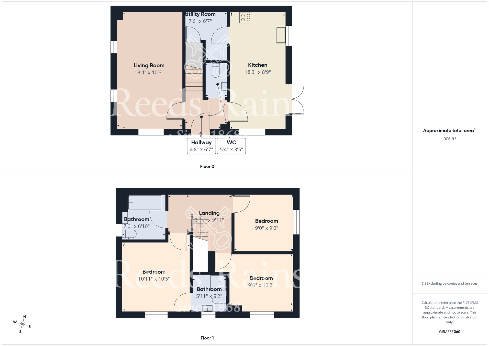 Floorplan of 3 bedroom End Terrace House for sale, Farrier Way, East Ayton, North Yorkshire, YO13