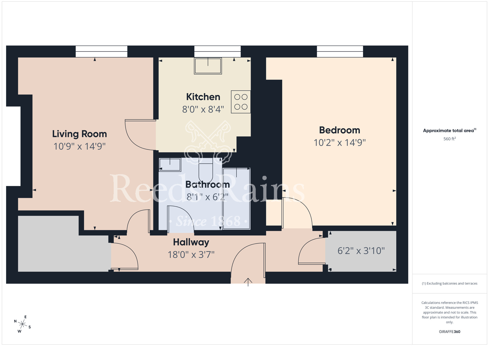 Floorplan of 1 bedroom Flat for sale, North Marine Road, Scarborough, North Yorkshire, YO12