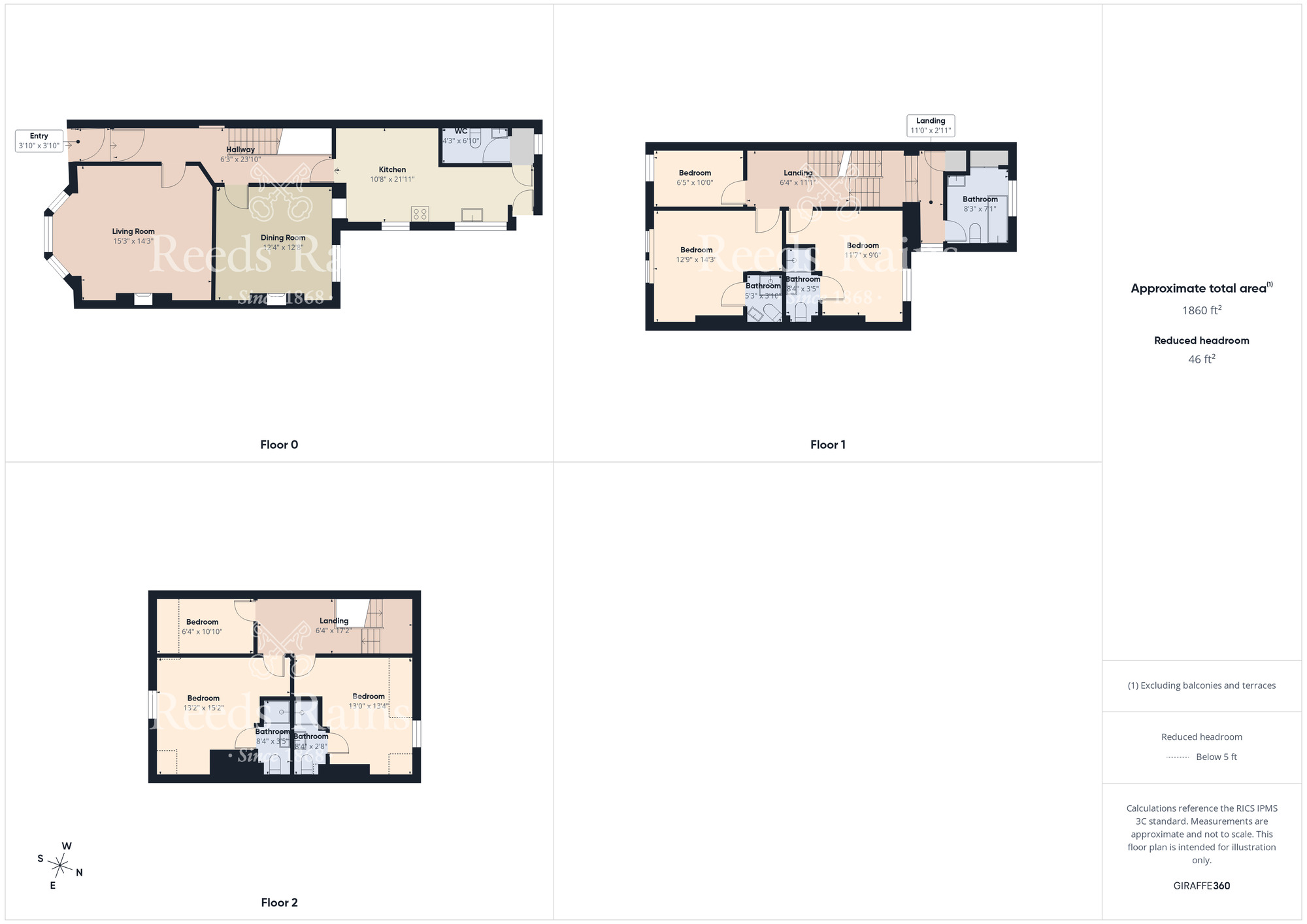 Floorplan of 6 bedroom Semi Detached House for sale, Prospect Hill, Whitby, North Yorkshire, YO21