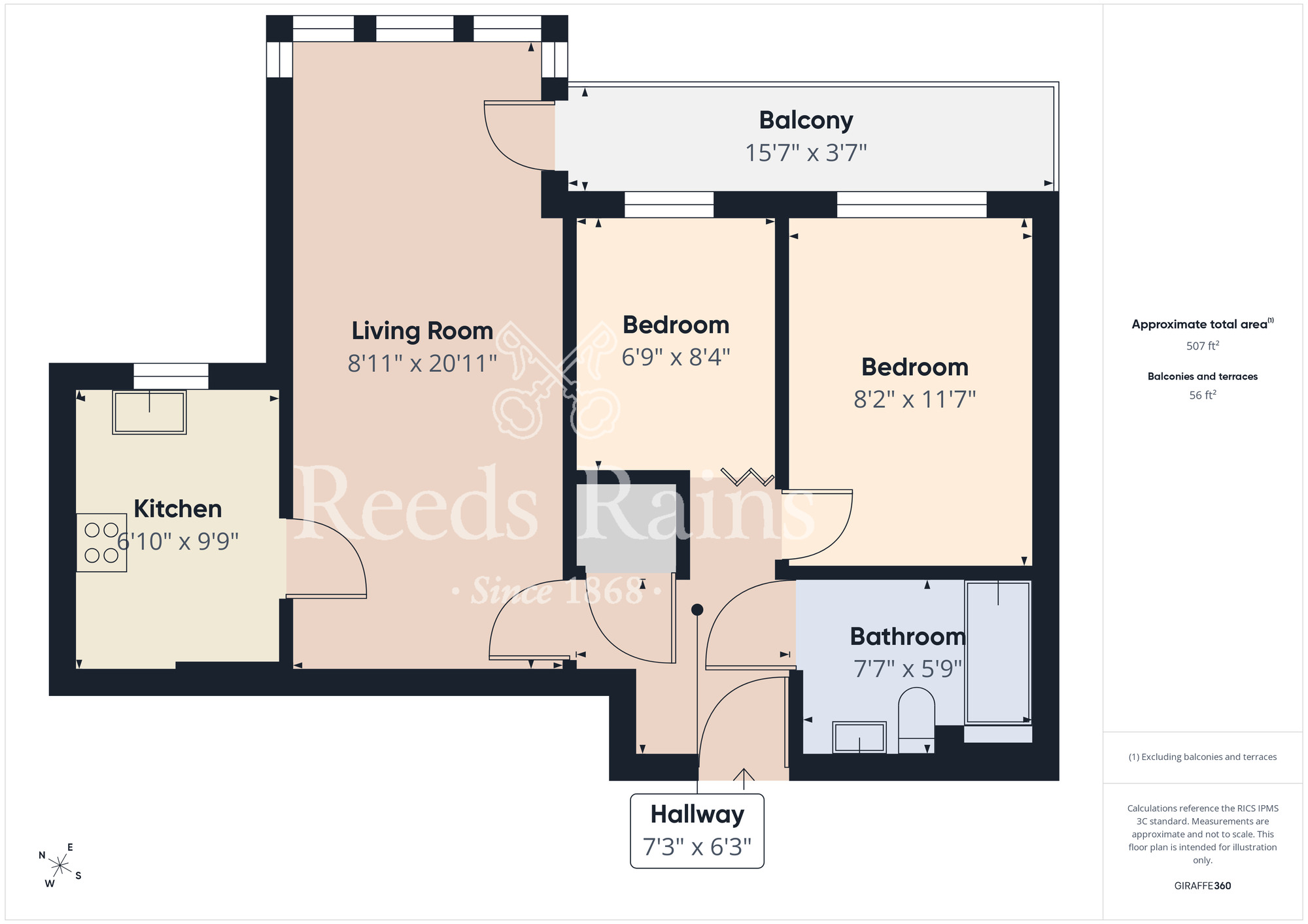 Floorplan of 2 bedroom Flat for sale, Holbeck Mews, Filey Road, North Yorkshire, YO11
