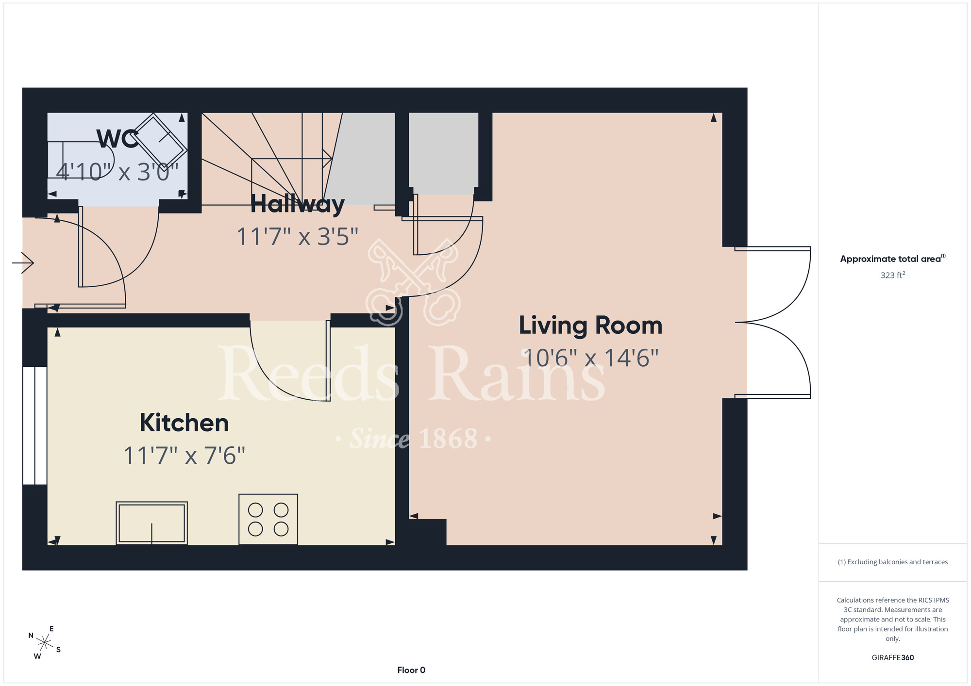 Floorplan of 2 bedroom End Terrace House for sale, The Boulevard, Eastfield, North Yorkshire, YO11