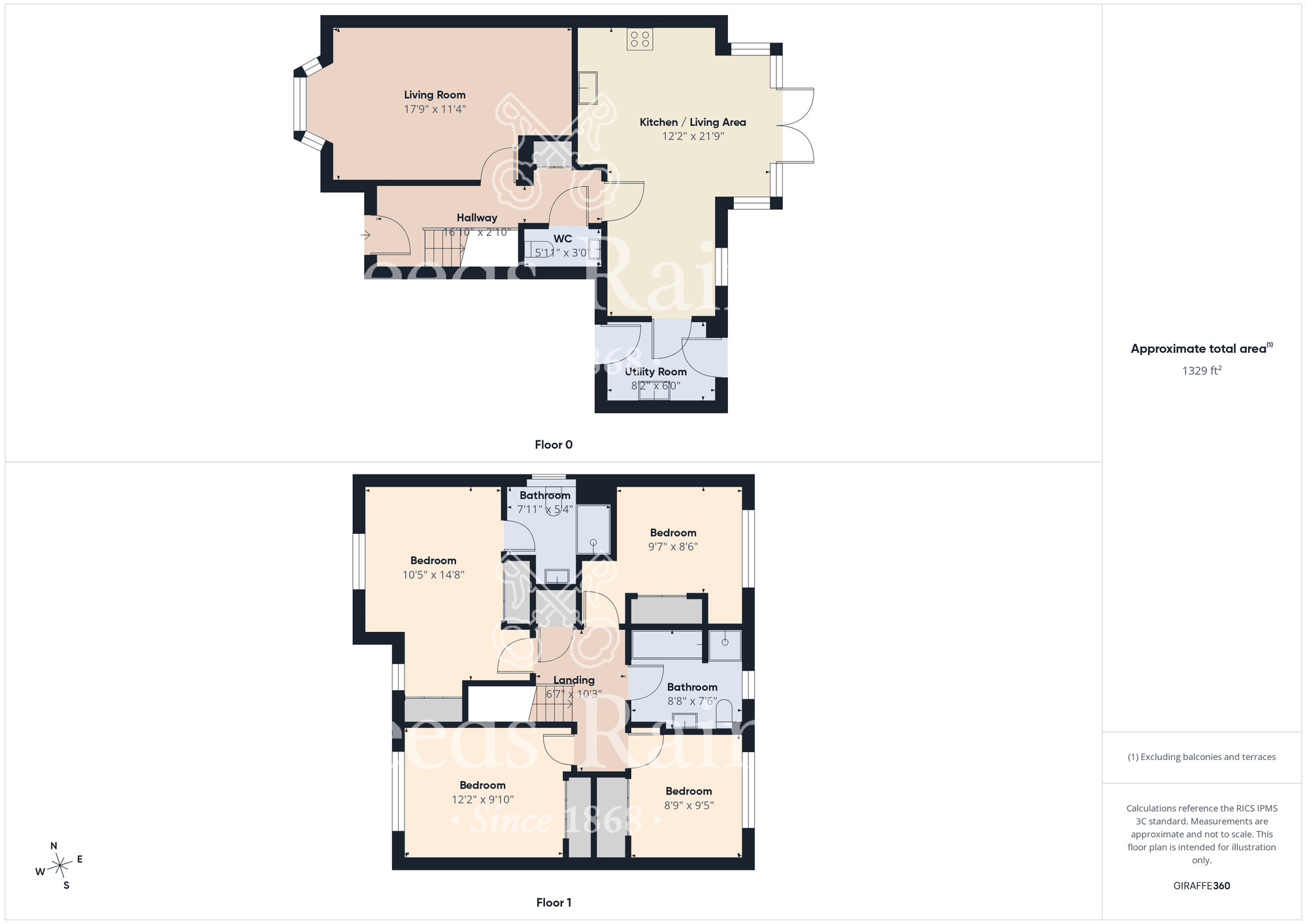 Floorplan of 4 bedroom Detached House for sale, Ouzel Grove, Eastfield, North Yorkshire, YO11