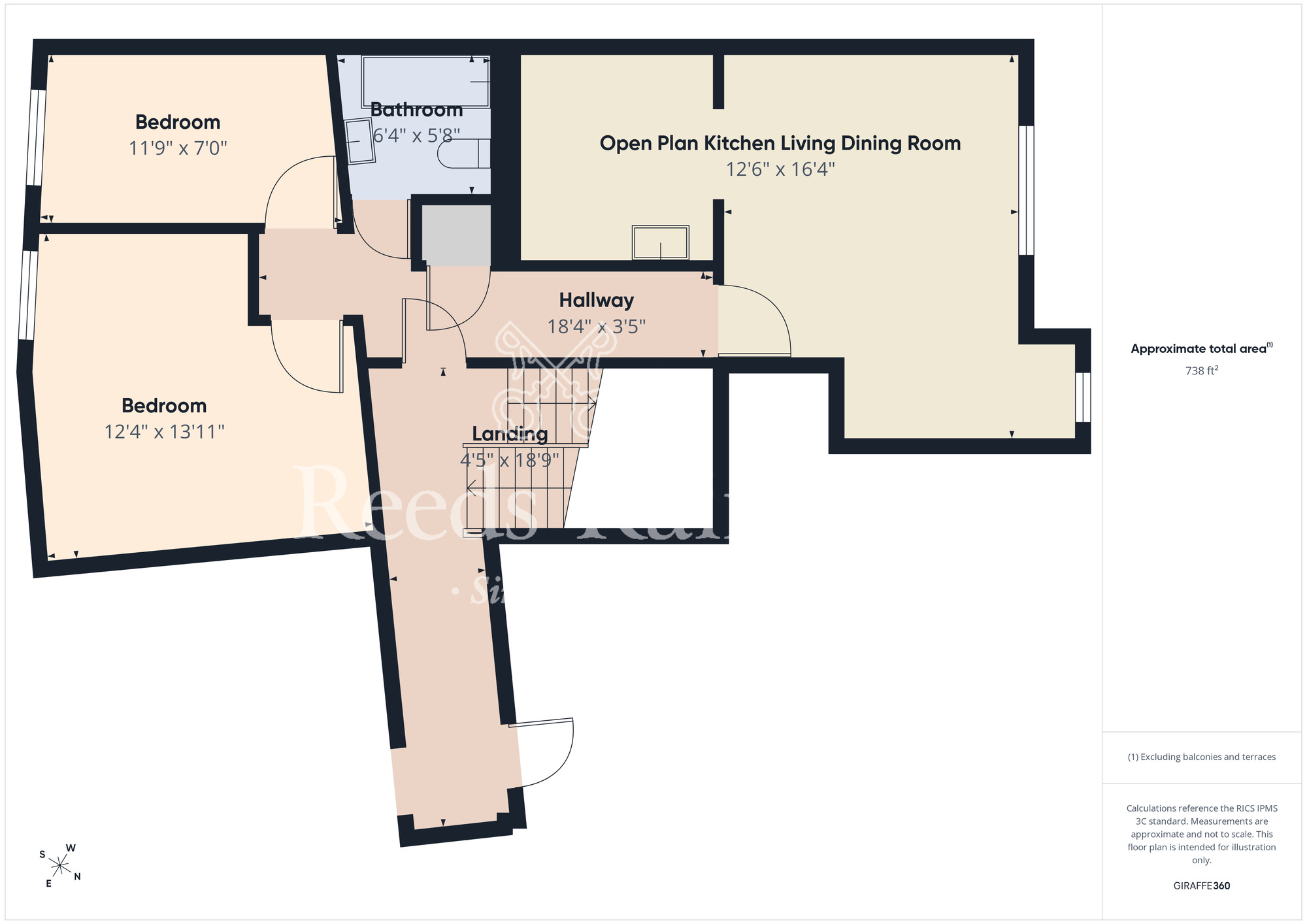 Floorplan of 2 bedroom Flat for sale, North Leas Avenue, Scarborough, North Yorkshire, YO12