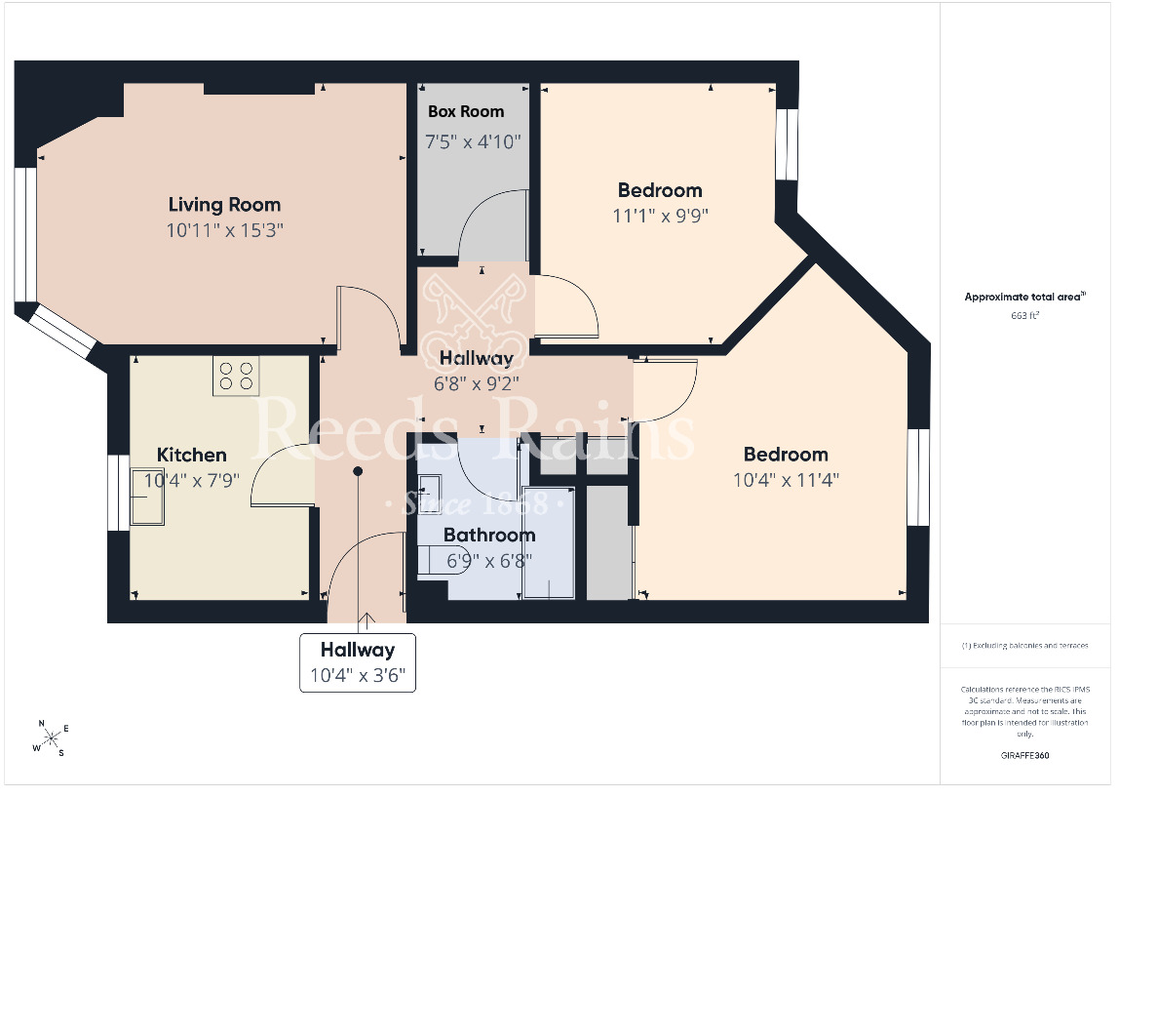 Floorplan of 2 bedroom Flat for sale, Postgate House, Victoria Road, North Yorkshire, YO11