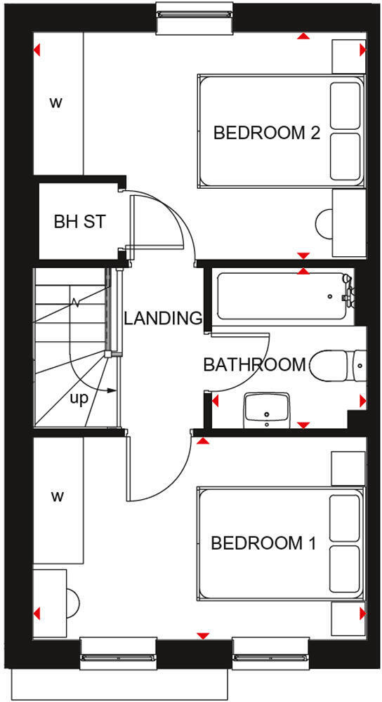 Floorplan of 2 bedroom Mid Terrace House for sale, Corncrake Drive, Whitby, North Yorkshire, YO22