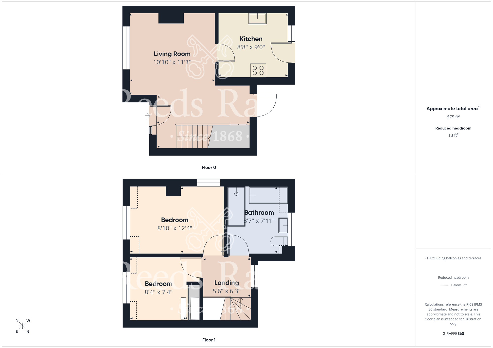 Floorplan of 2 bedroom End Terrace House for sale, Dalby Close, Scarborough, North Yorkshire, YO12