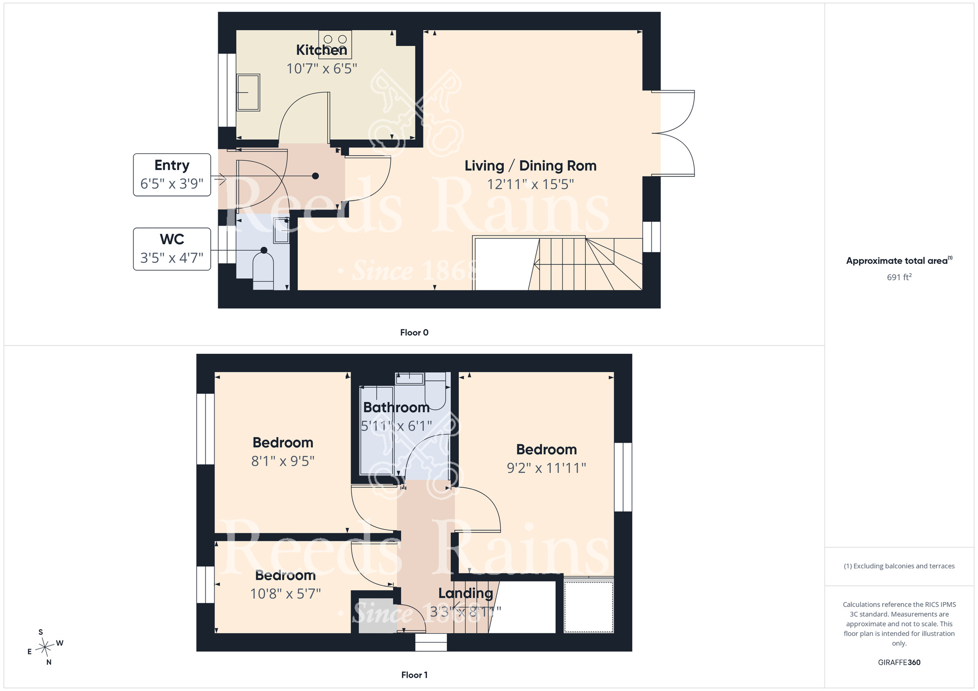 Floorplan of 3 bedroom Semi Detached House to rent, Phoenix Drive, Scarborough, North Yorkshire, YO12