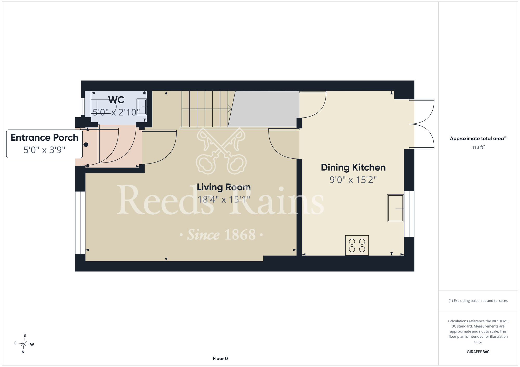 Floorplan of 3 bedroom End Terrace House for sale, Blueberry Way, Scarborough, North Yorkshire, YO12