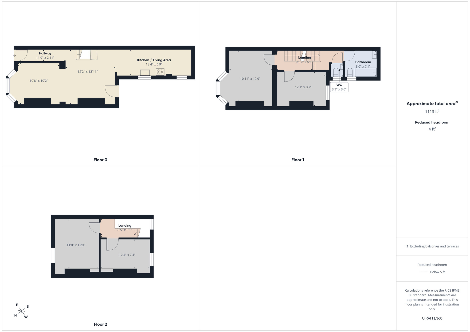 Floorplan of 4 bedroom End Terrace House to rent, Sherwood Street, Scarborough, North Yorkshire, YO11