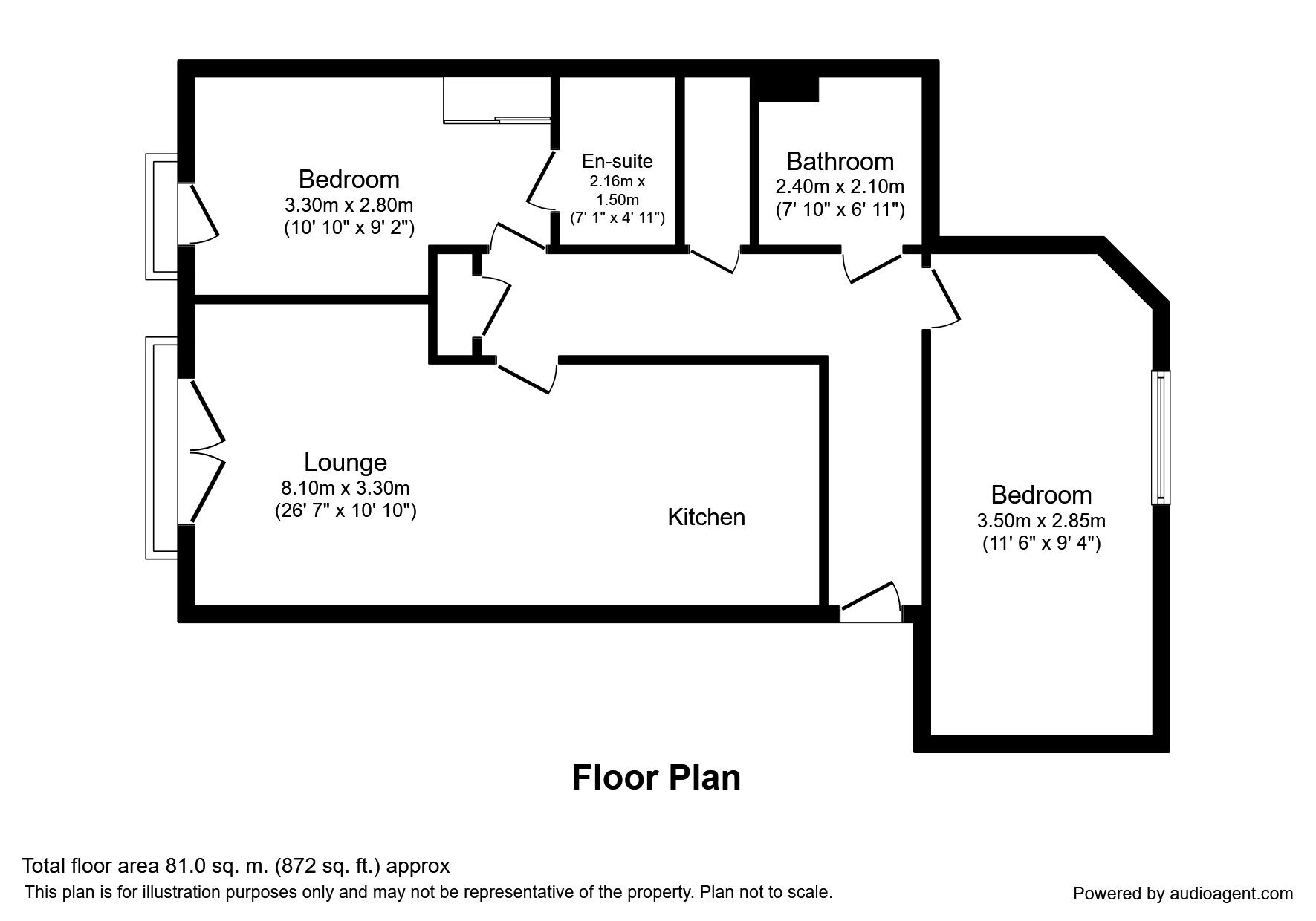 Floorplan of 2 bedroom  Flat to rent, Vicar Lane, Sheffield, S1