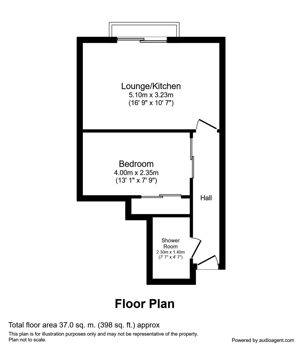 Floorplan of 1 bedroom  Flat to rent, Upper Allen Street, Sheffield, S3