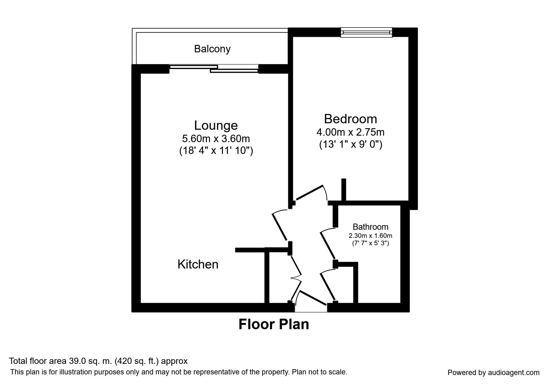 Floorplan of 1 bedroom  Flat to rent, Solly Street, Sheffield, S1
