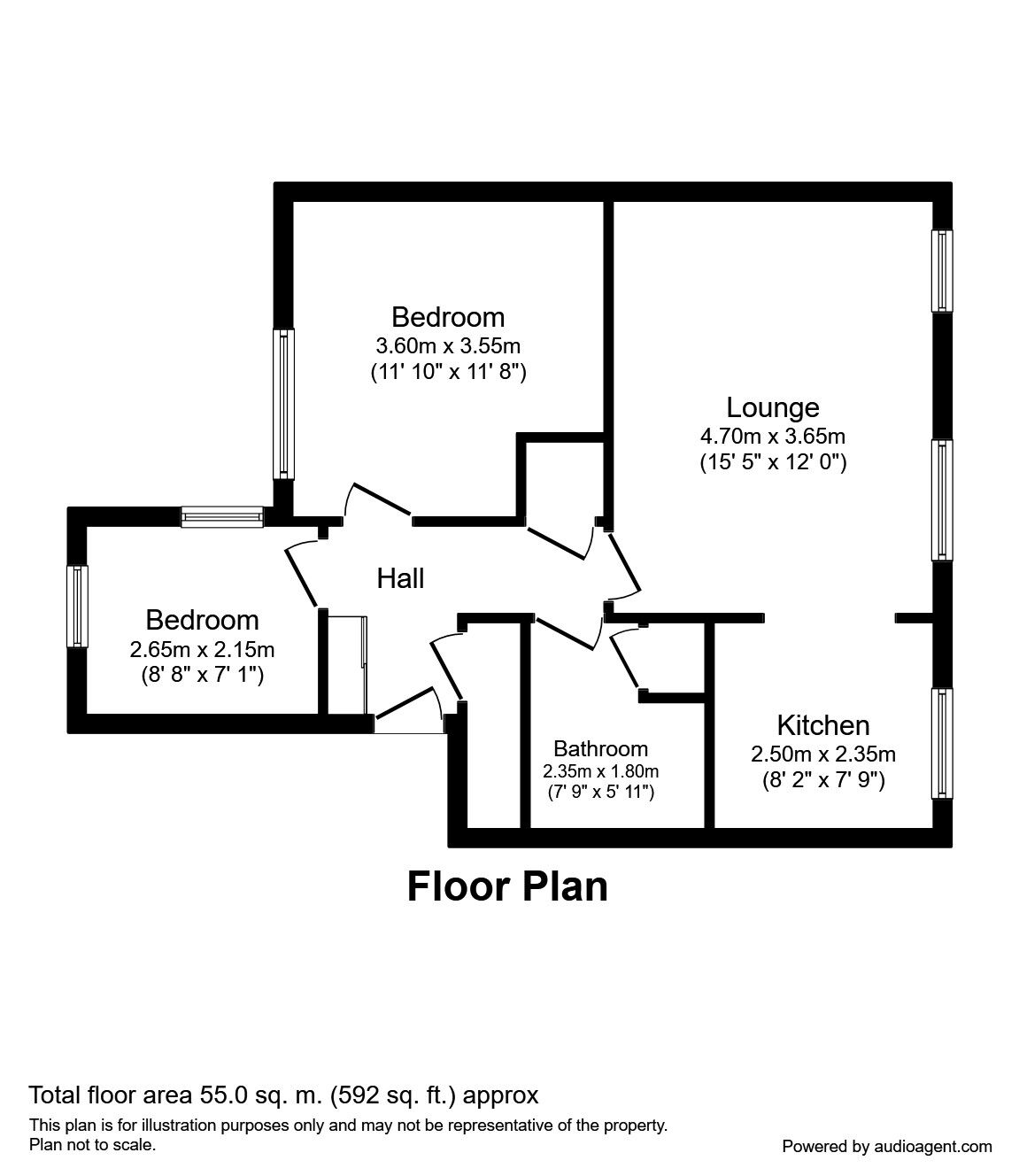 Floorplan of 2 bedroom Flat to rent, Sharrow Lane, Sheffield, S11