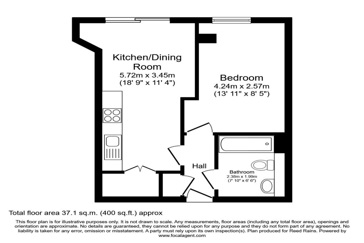 Floorplan of 1 bedroom  Flat for sale, West Street, Sheffield, S1
