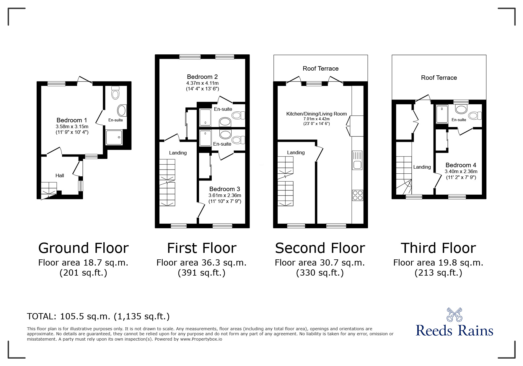 Floorplan of 4 bedroom End Terrace House for sale, Dun Street, Sheffield, S3