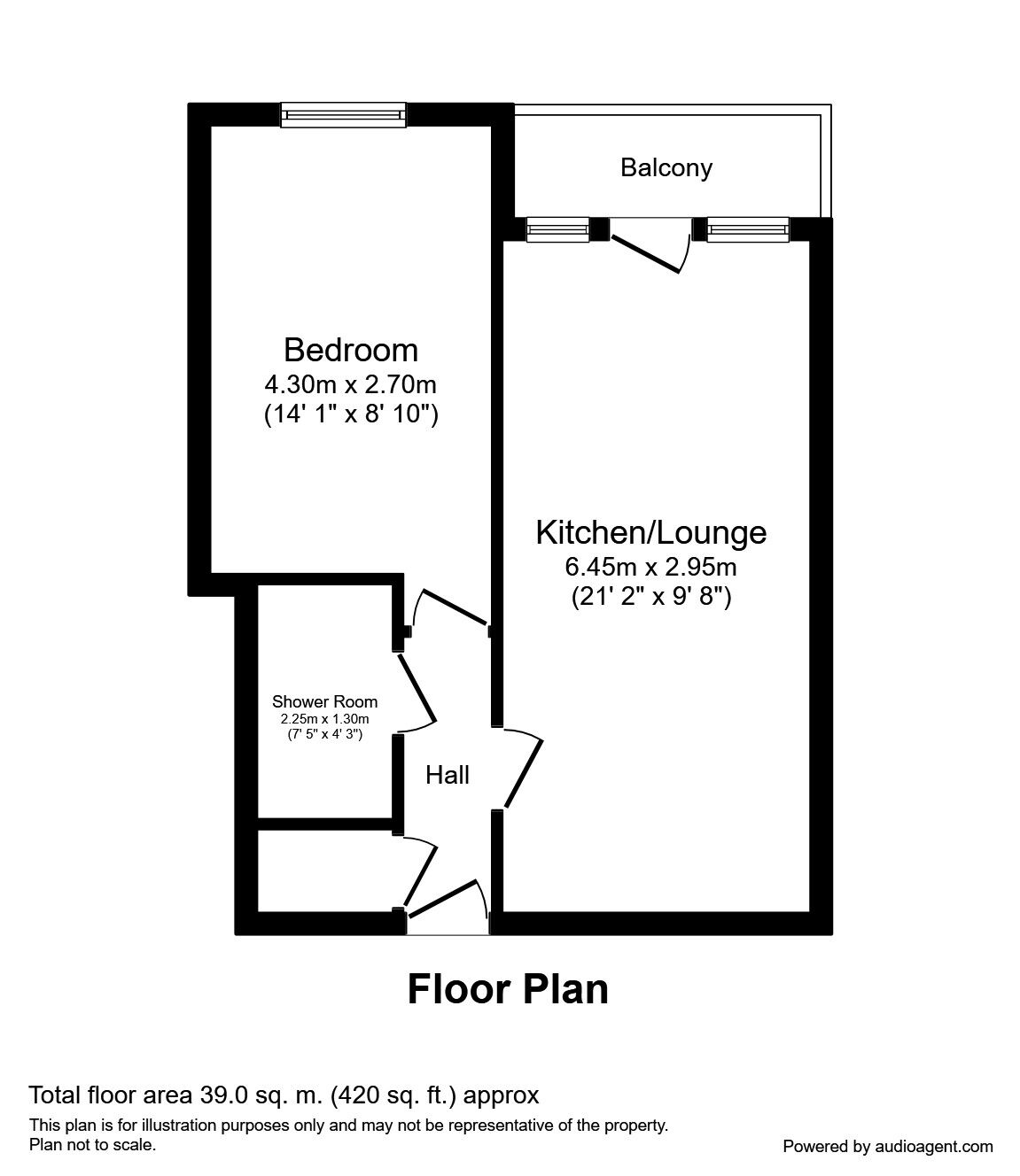 Floorplan of 1 bedroom Flat to rent, Ecclesall Road, Sheffield, S11