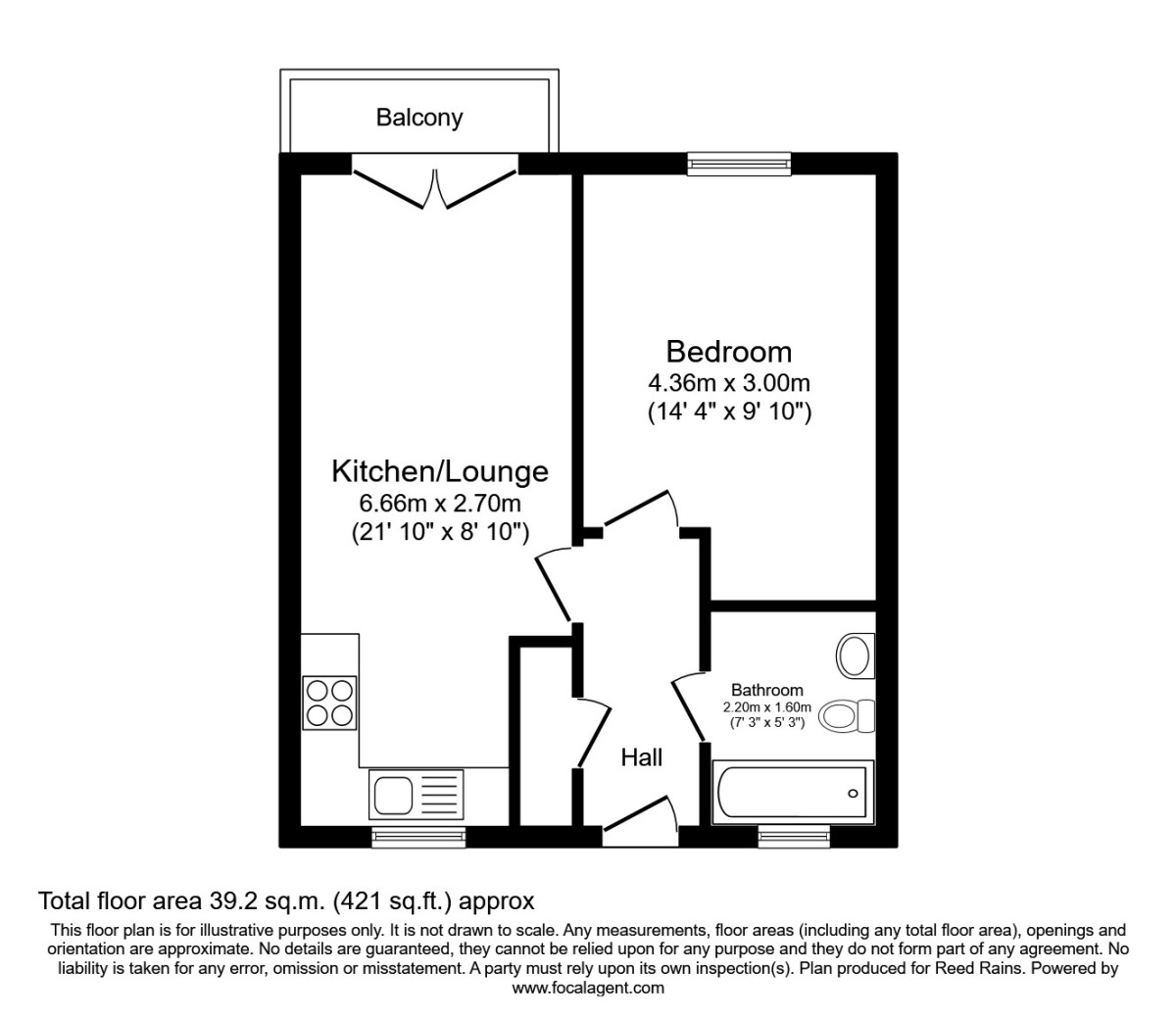 Floorplan of 1 bedroom  Flat for sale, Watery Street, Sheffield, S3