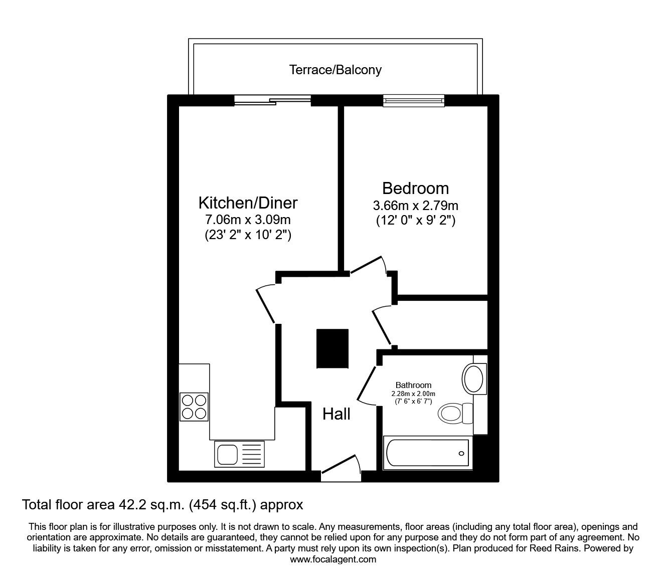 Floorplan of 1 bedroom Flat for sale, Scotland Street, South Yorkshire, S3