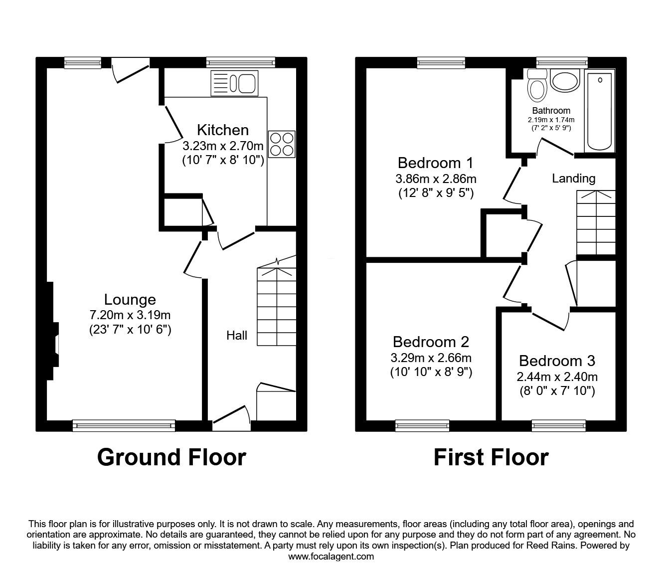 Floorplan of 3 bedroom Semi Detached House for sale, Rock Street, Sheffield, South Yorkshire, S3