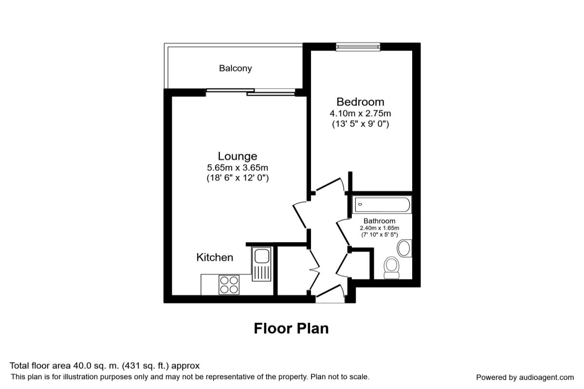Floorplan of 1 bedroom  Flat to rent, Solly Street, Sheffield, S1