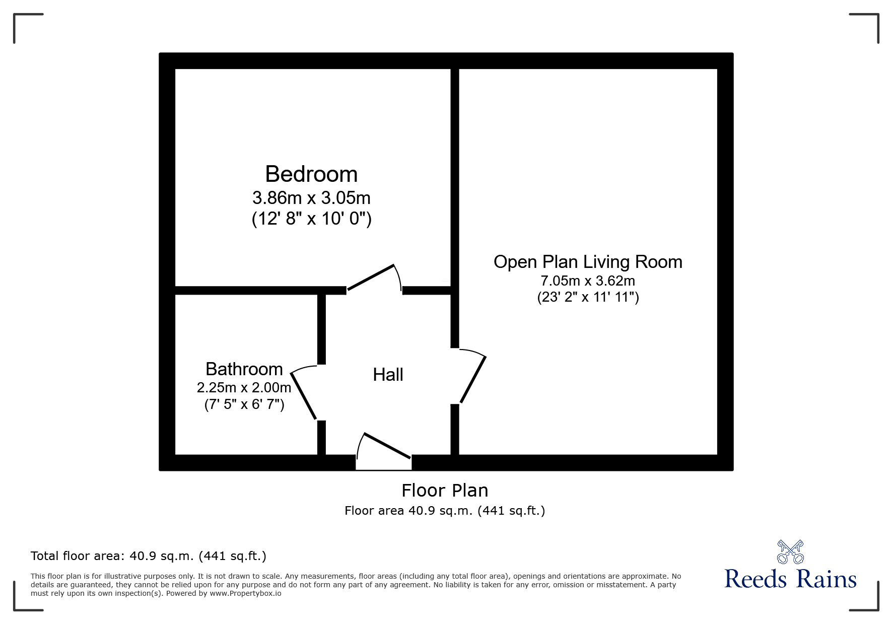 Floorplan of 1 bedroom  Flat to rent, Scotland Street, Sheffield, South Yorkshire, S3
