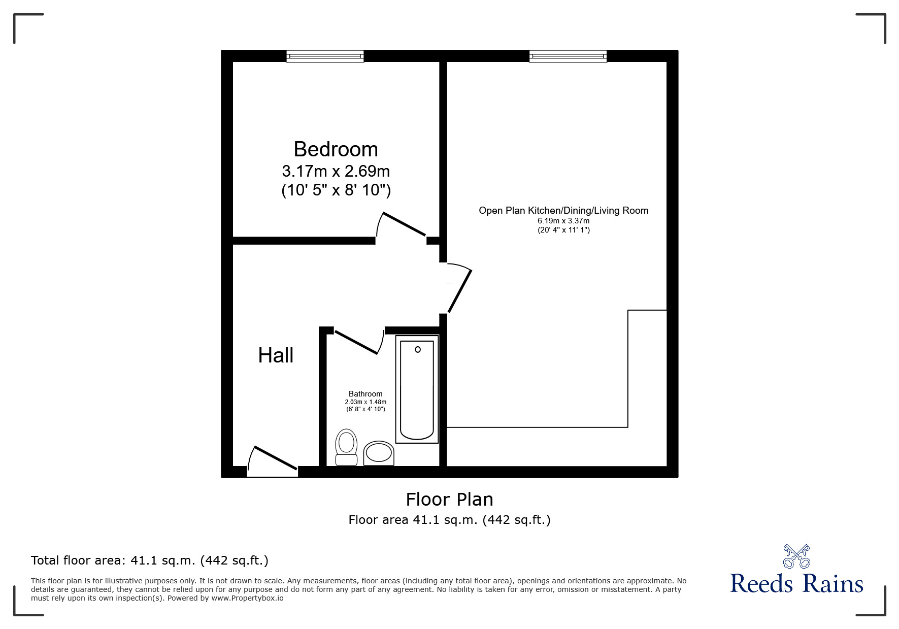 Floorplan of 1 bedroom  Flat for sale, Solly Street, Sheffield, S1