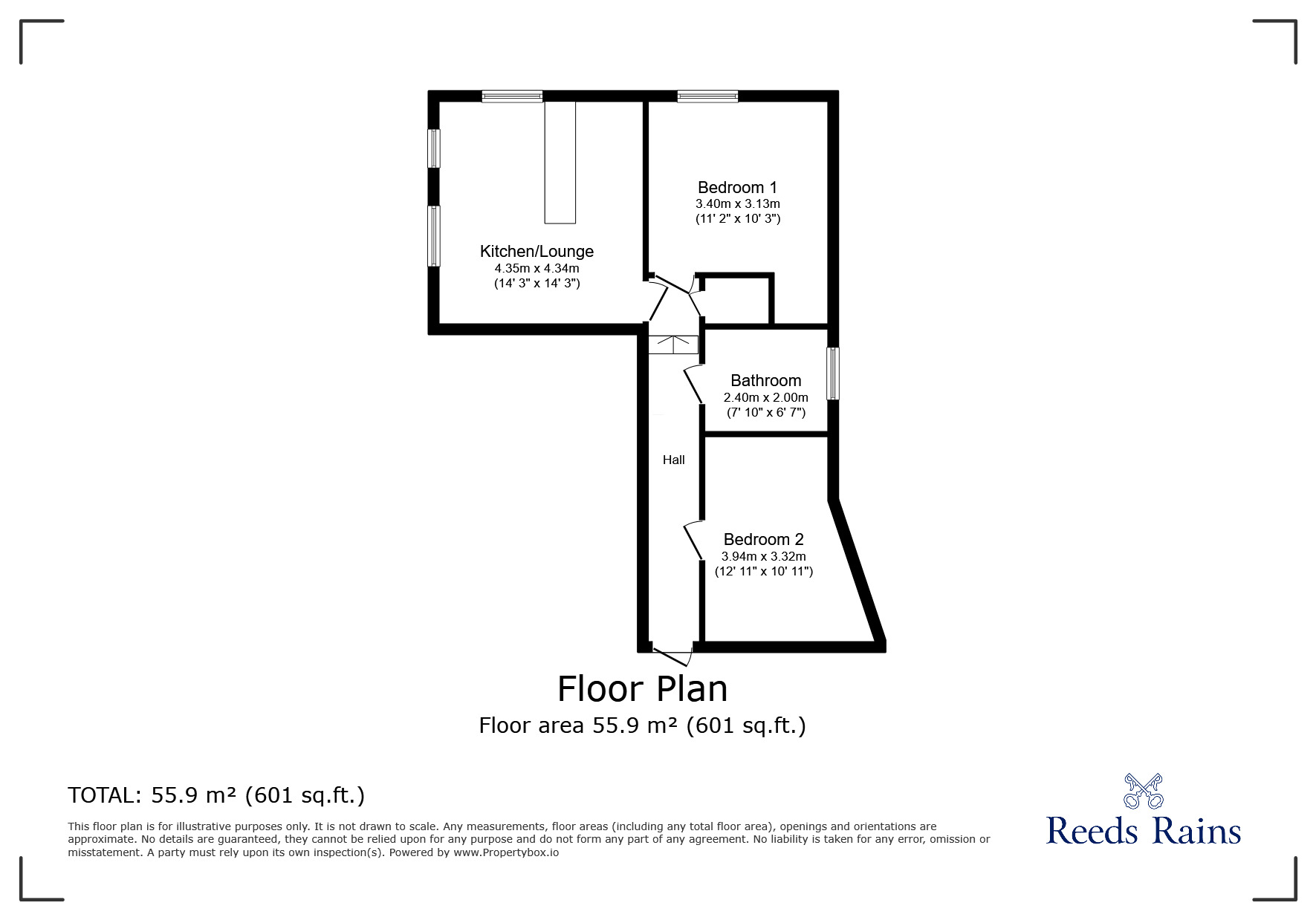 Floorplan of 2 bedroom  Flat to rent, Cornish Street, Sheffield, South Yorkshire, S6