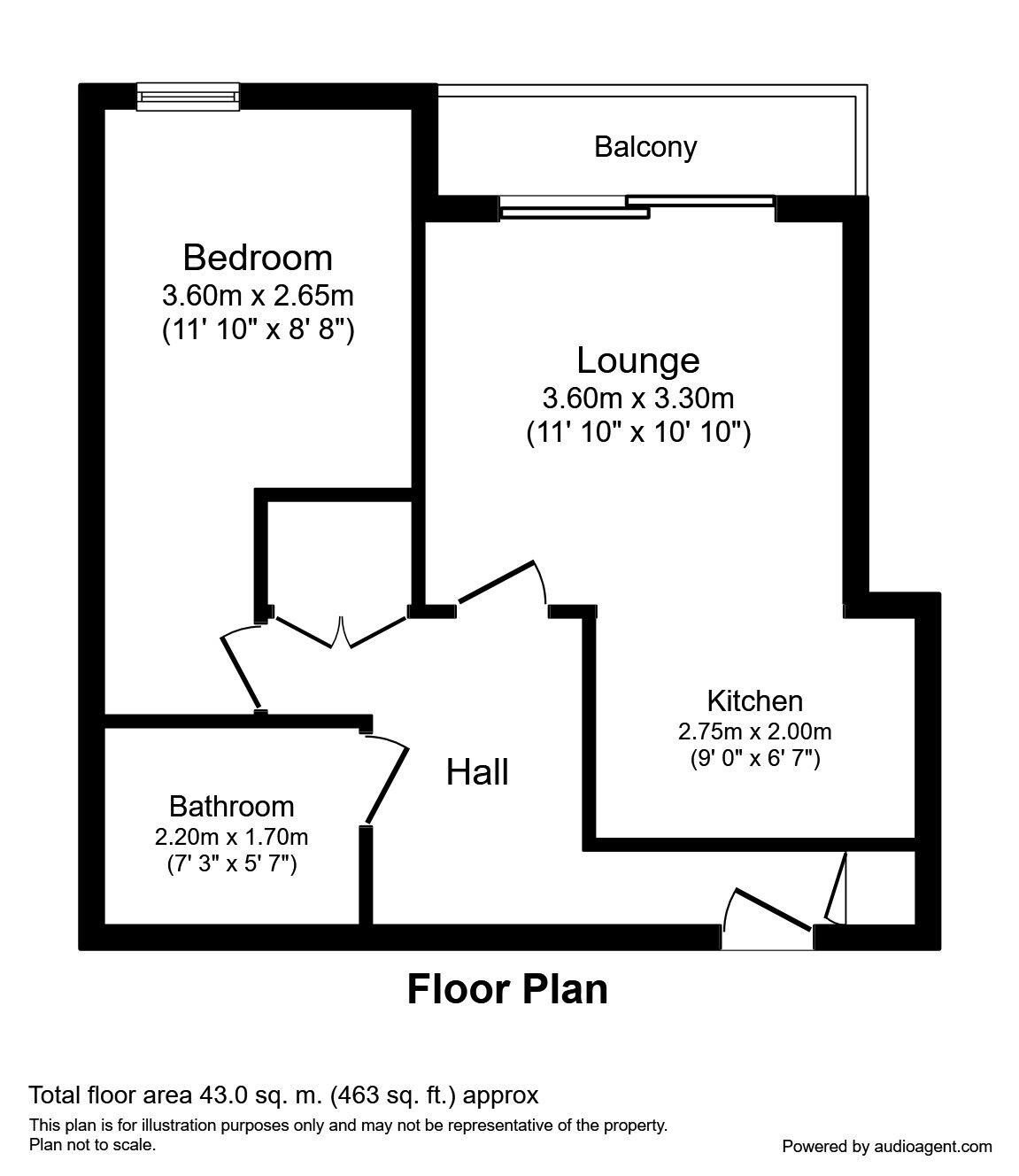 Floorplan of 1 bedroom  Flat for sale, Furnival Street, Sheffield, S1