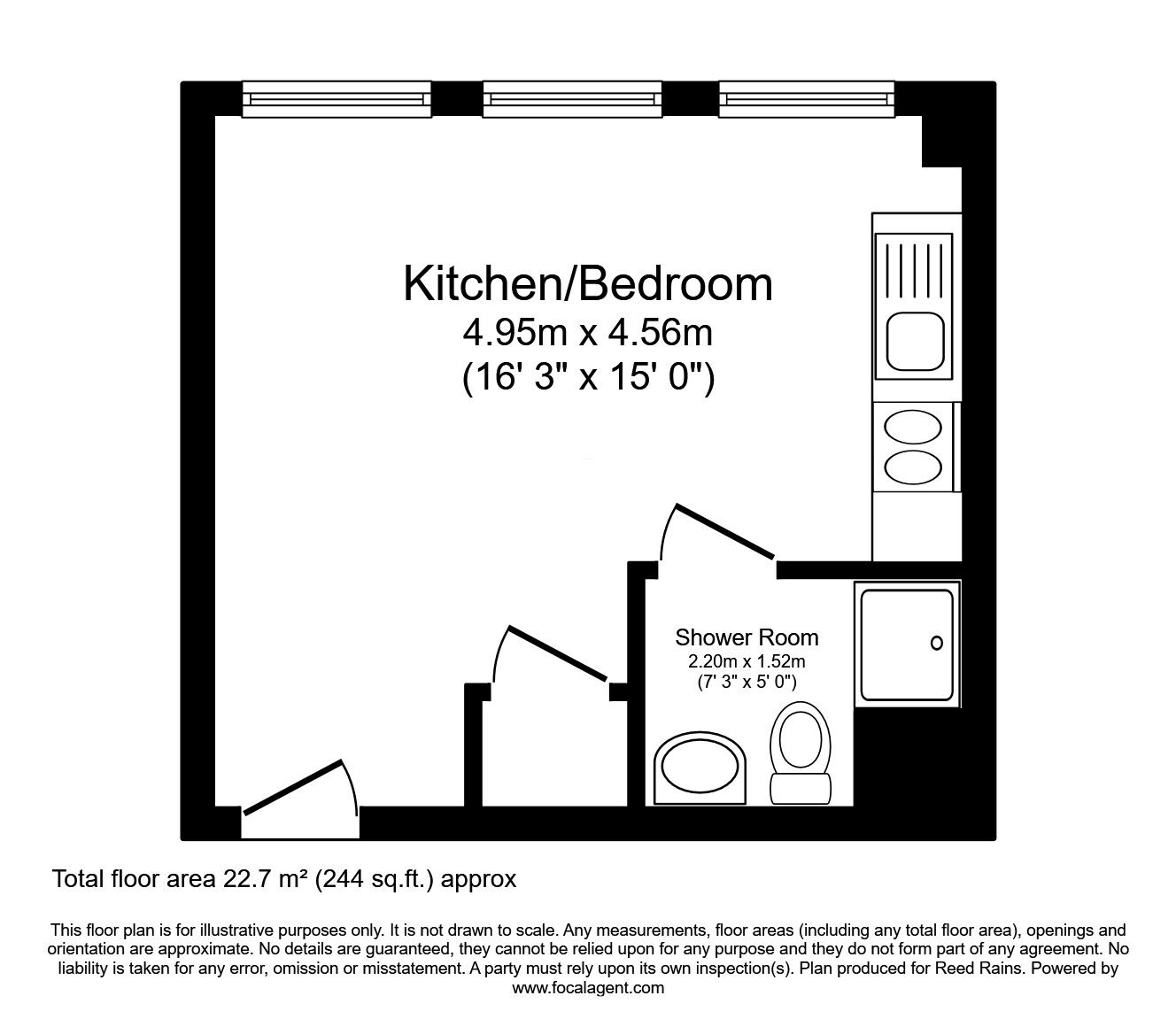 Floorplan of  Flat for sale, Queen Street, Sheffield, South Yorkshire, S1