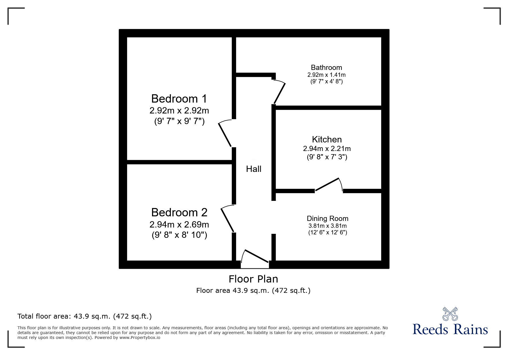 Floorplan of 2 bedroom  Flat to rent, Sharrow View, Sheffield, S7