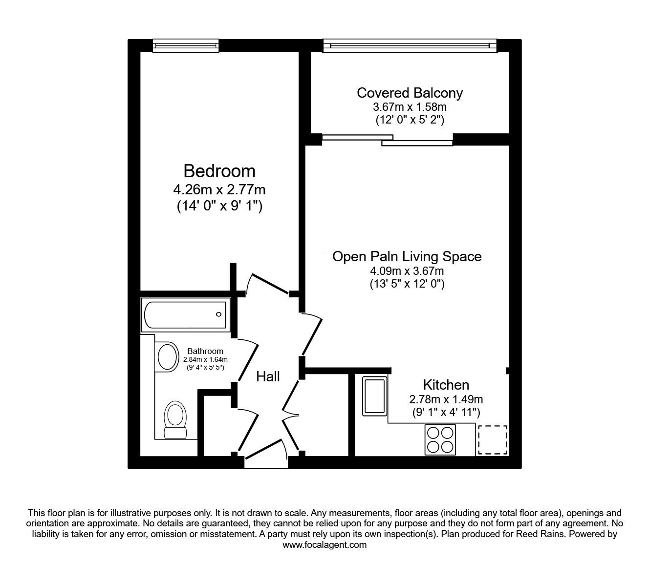 Floorplan of 1 bedroom Flat for sale, Solly Street, Sheffield, South Yorkshire, S1