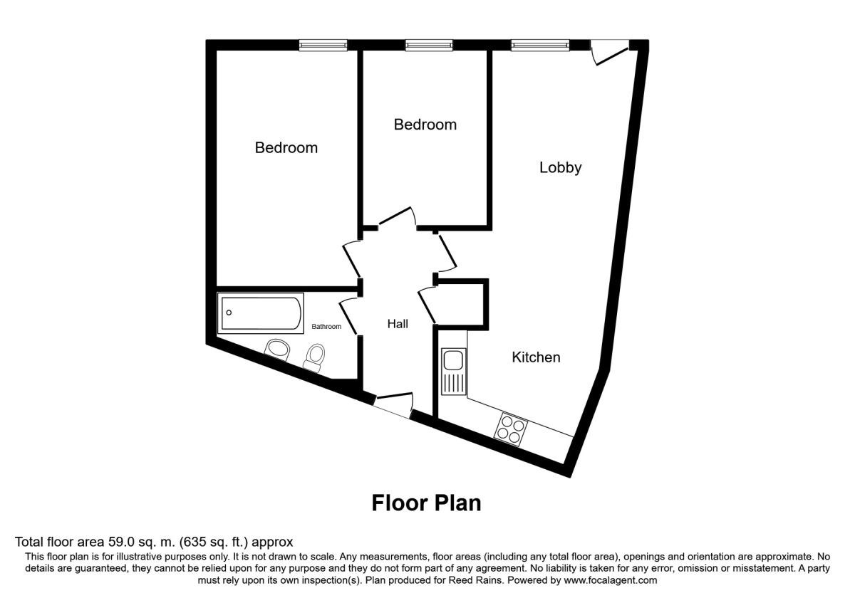 Floorplan of 2 bedroom  Flat to rent, West Street, Sheffield, S1