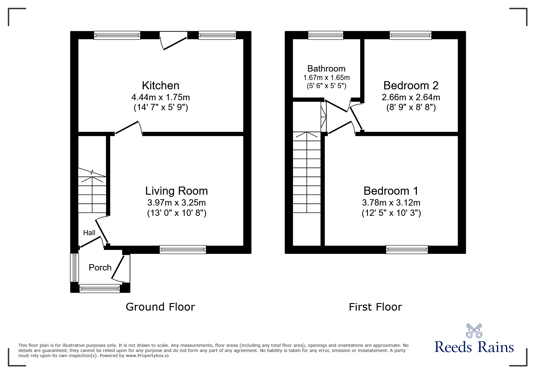 Floorplan of 2 bedroom Mid Terrace House to rent, Alder Lane, Sheffield, South Yorkshire, S9