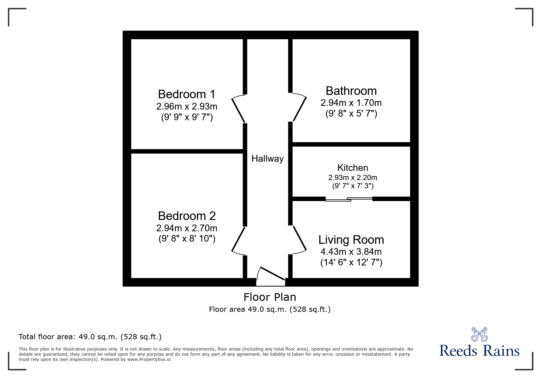 Floorplan of 2 bedroom  Flat to rent, Sharrow View, Sheffield, South Yorkshire, S7