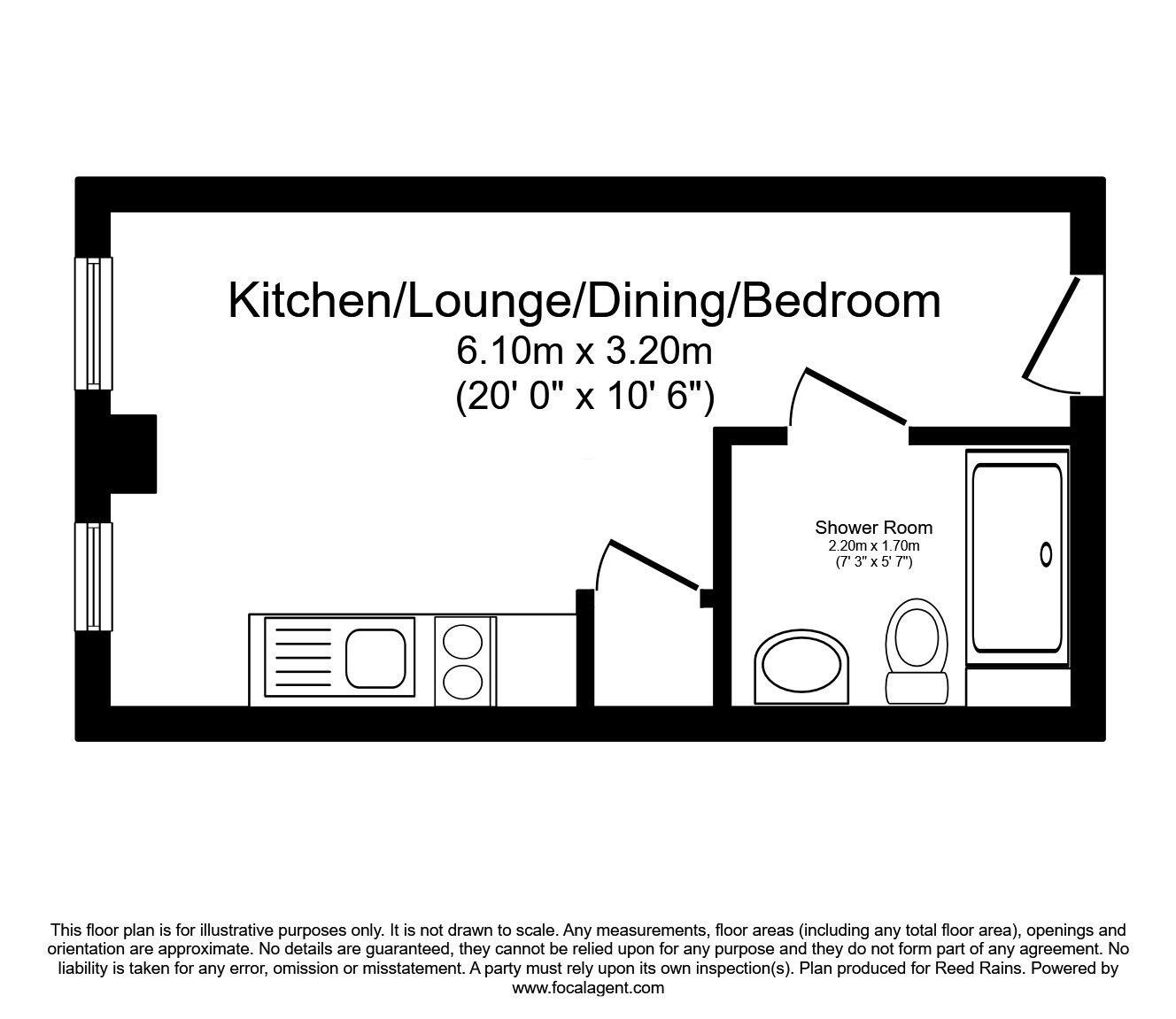 Floorplan of  Flat for sale, Queen Street, Sheffield, South Yorkshire, S1
