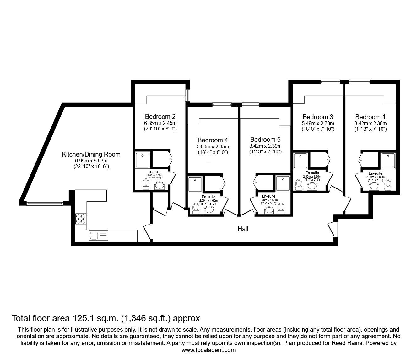 Floorplan of 5 bedroom  Flat for sale, Edward Street, Sheffield, South Yorkshire, S3