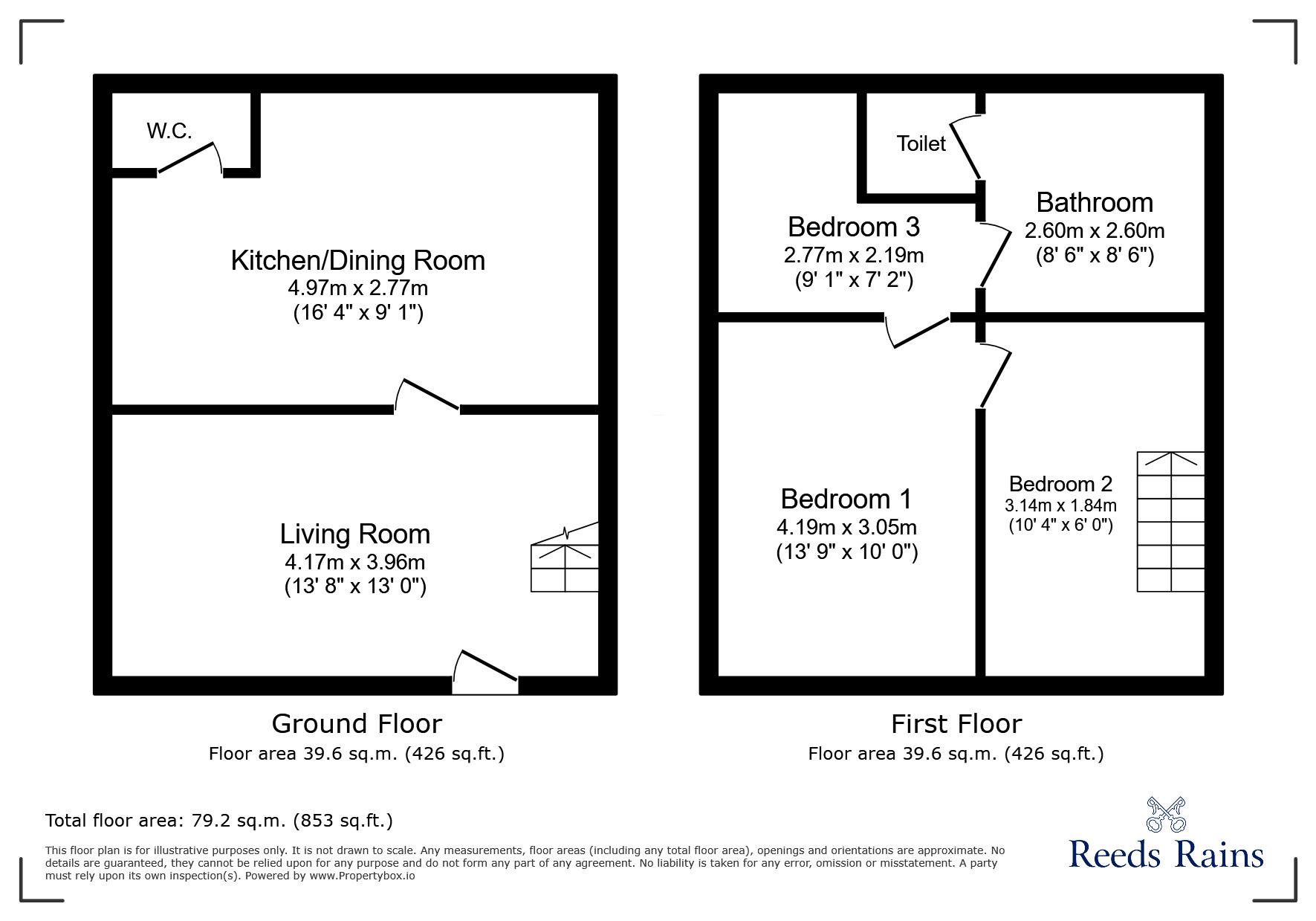 Floorplan of 3 bedroom Semi Detached House for sale, Wragg Road, Sheffield, South Yorkshire, S2