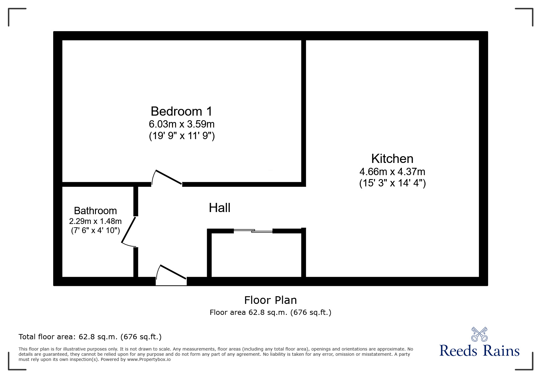 Floorplan of 1 bedroom  Flat to rent, Leopold Street, Sheffield, South Yorkshire, S1