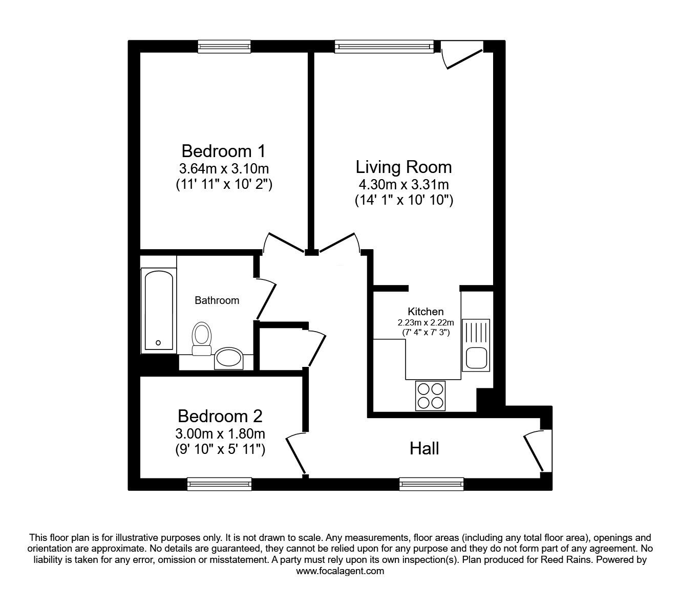 Floorplan of 2 bedroom  Flat for sale, Trippet Lane, Sheffield, South Yorkshire, S1