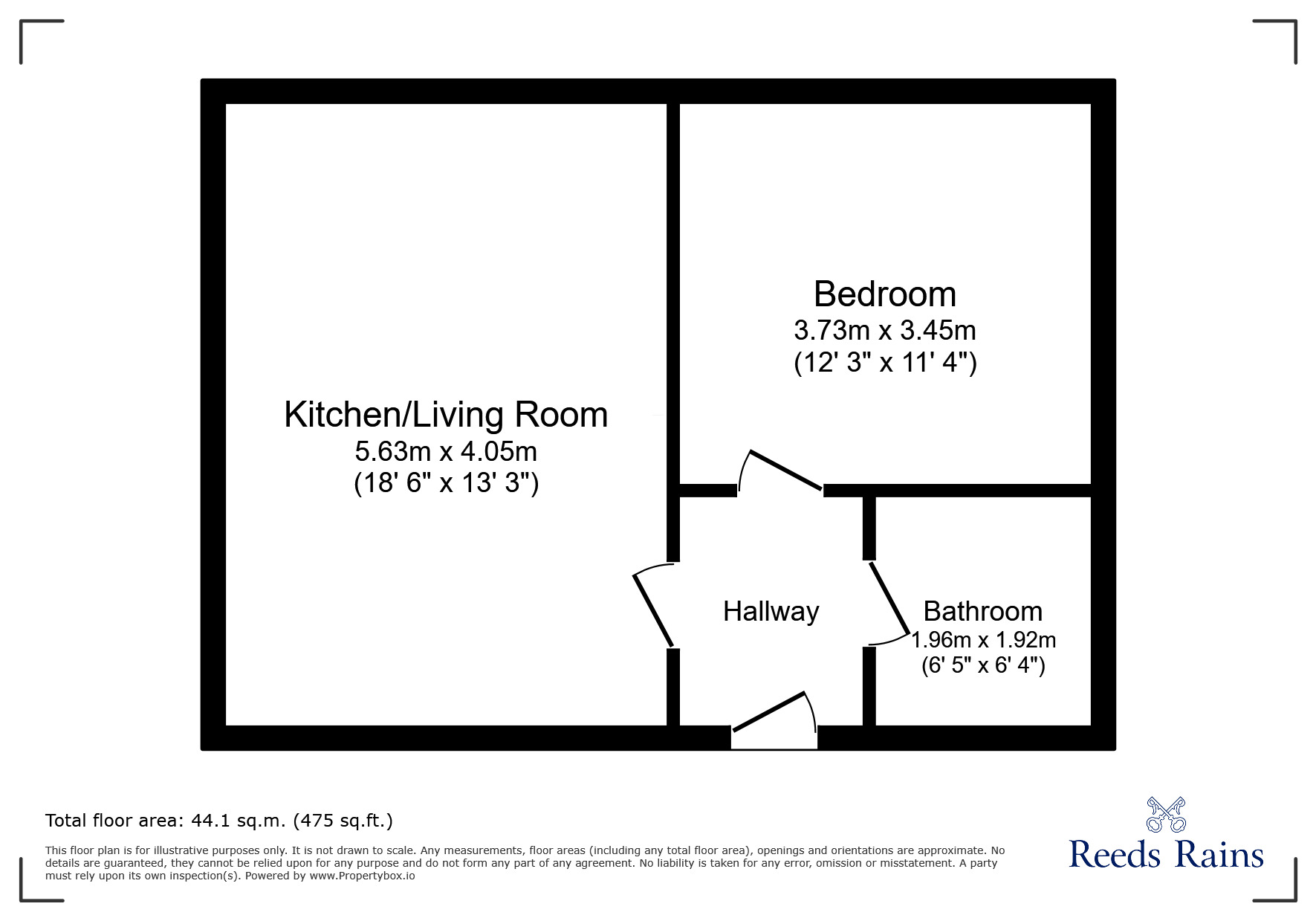 Floorplan of 1 bedroom Flat to rent, West Bar, Sheffield, South Yorkshire, S3