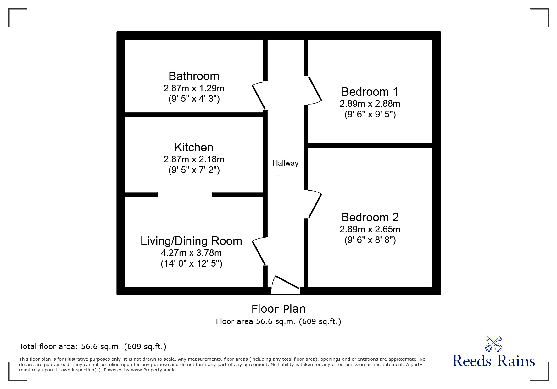 Floorplan of 2 bedroom  Flat to rent, Sharrow View, Sheffield, S7