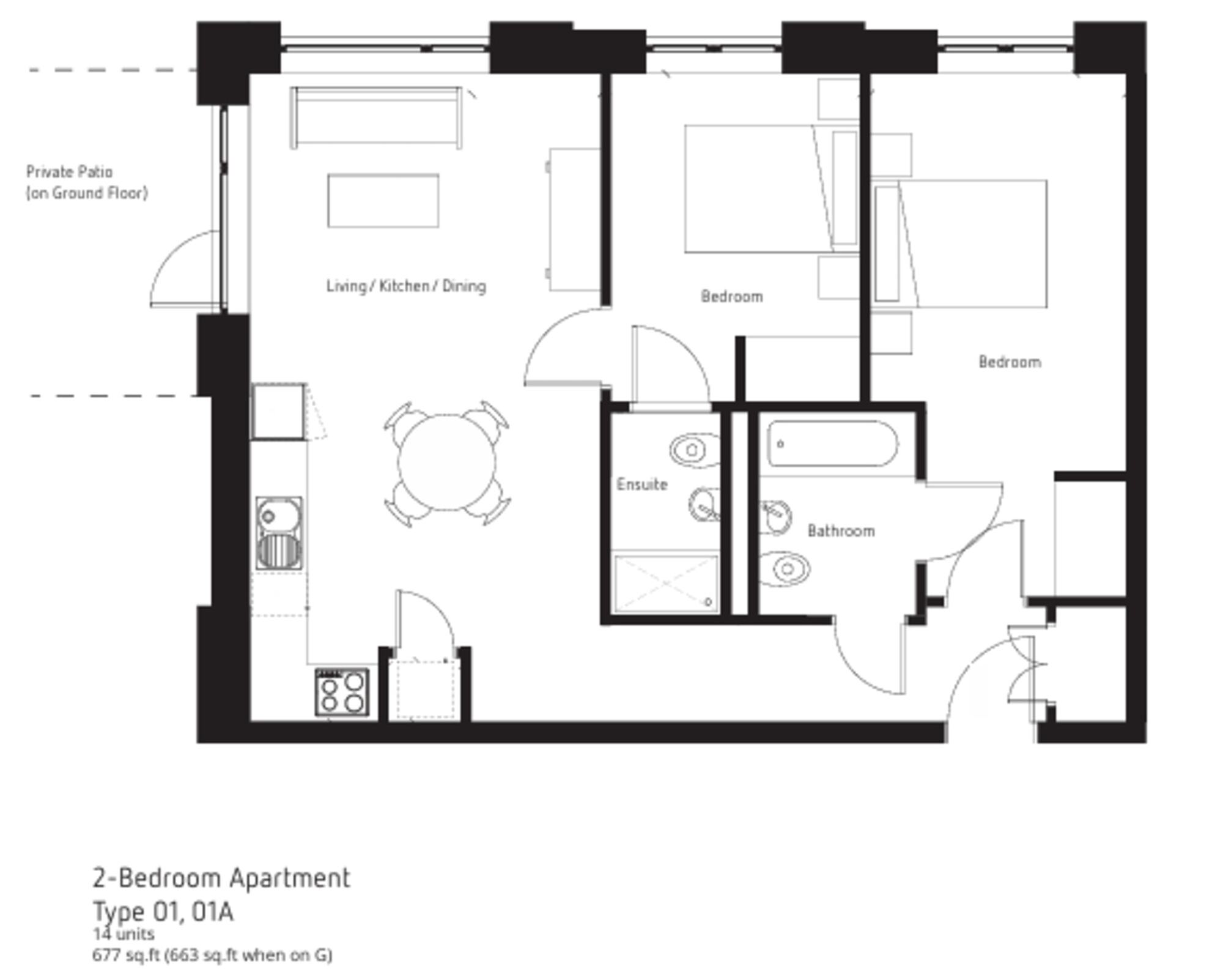 Floorplan of 2 bedroom  Flat to rent, Bloomery Place, Sheffield, South Yorkshire, S1