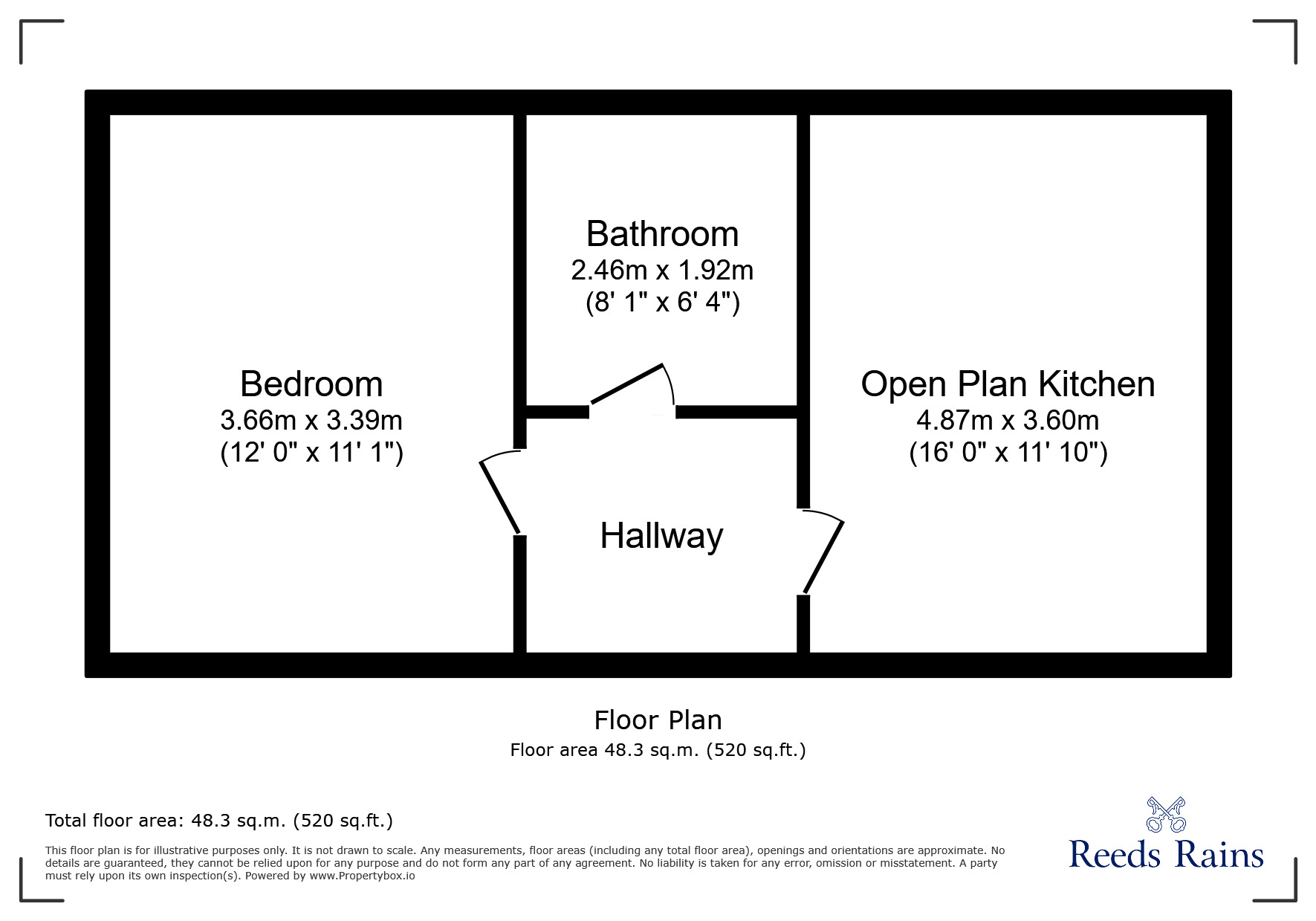 Floorplan of 1 bedroom  Flat to rent, Adelaide Lane, Sheffield, South Yorkshire, S3