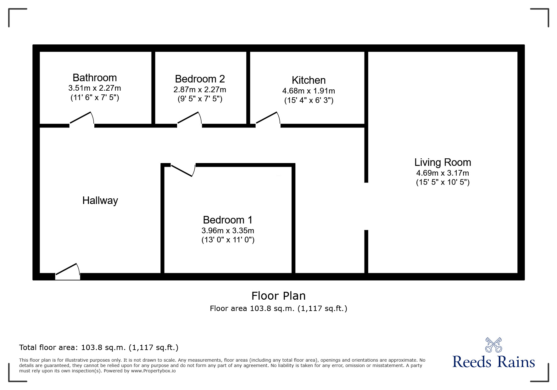 Floorplan of 2 bedroom  Flat to rent, Cornish Street, Sheffield, S6