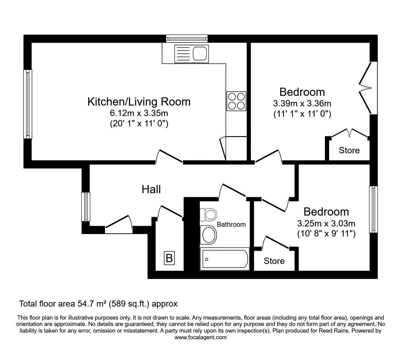 Floorplan of 2 bedroom  Flat for sale, Cuthbert Cooper Place, Sheffield, South Yorkshire, S9