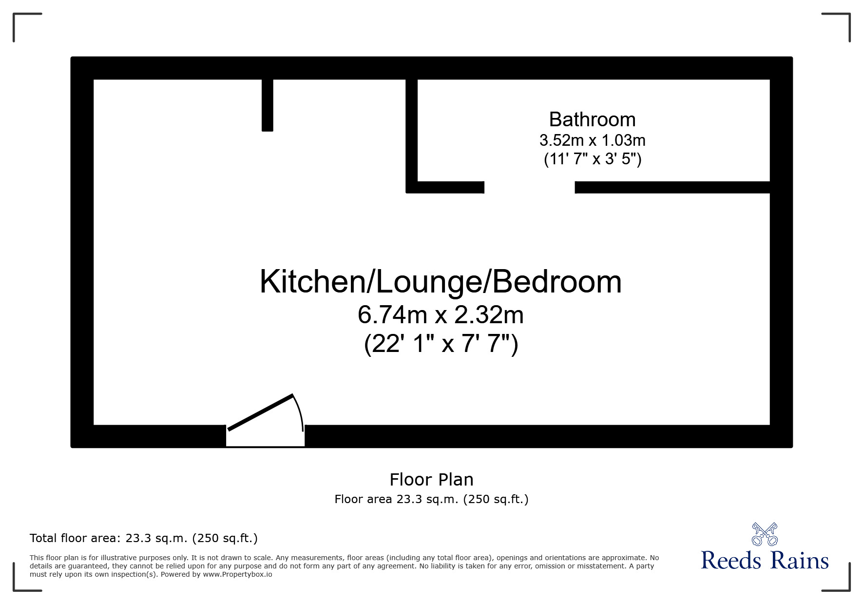 Floorplan of 1 bedroom  Flat to rent, Castlegate, Sheffield, South Yorkshire, S3