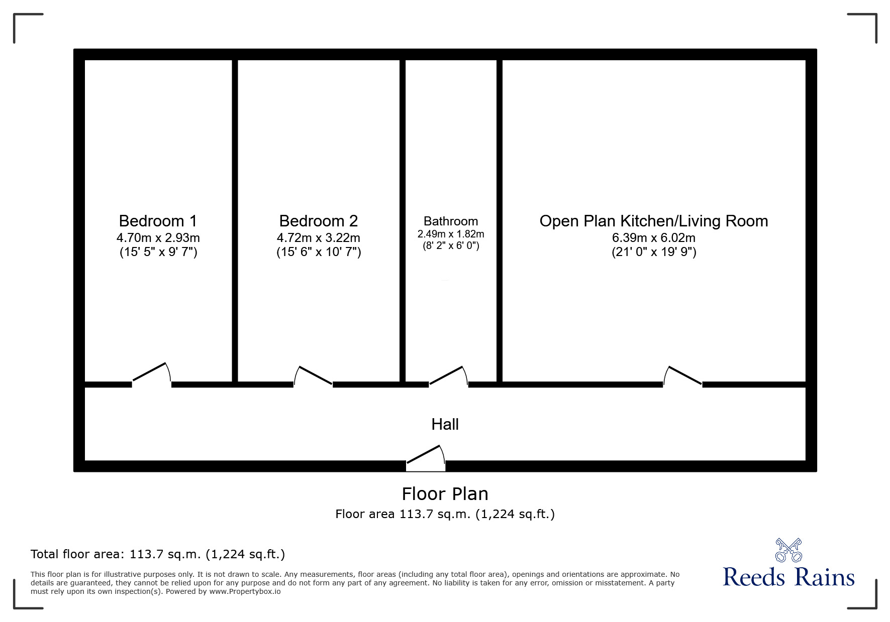 Floorplan of 2 bedroom  Flat to rent, Cornish Street, Sheffield, South Yorkshire, S6