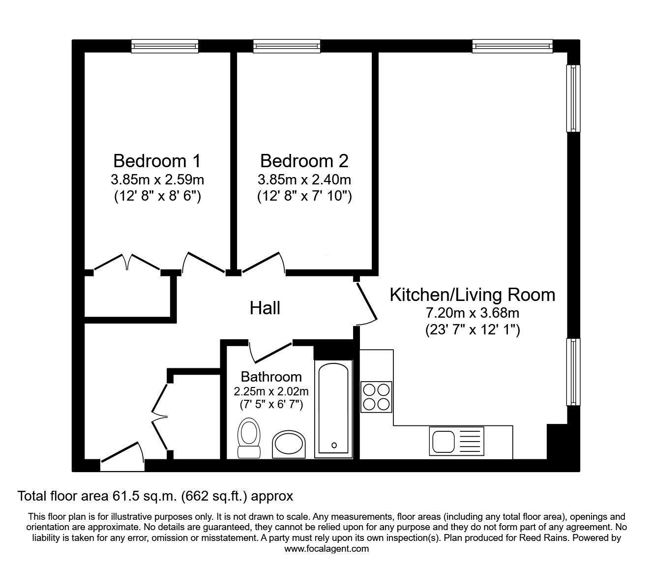 Floorplan of 2 bedroom  Flat for sale, Millsands, Sheffield, S3